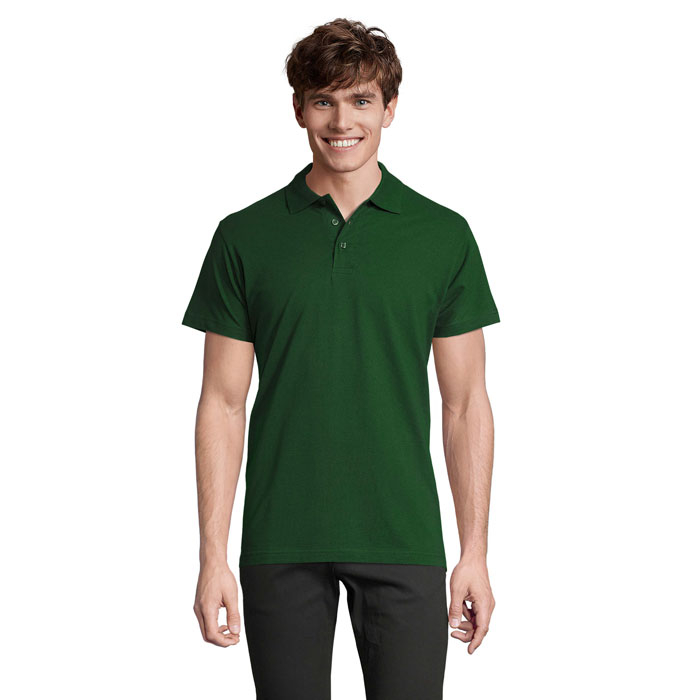 Polo en coton publicitaire homme 210g - SPRING vert golf
